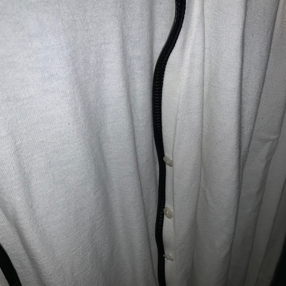 Ann Taylor Faux Leather Piping Sweater - Picture 3 of 6